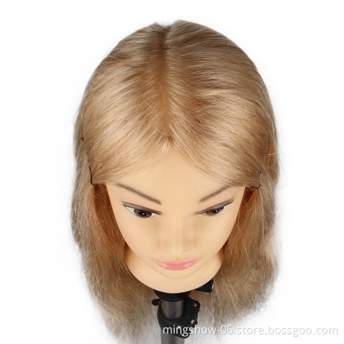 Cheap barber 100%  human hair training maniques dummy hair heads female for training